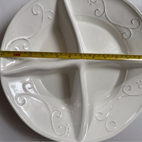 Sweet Ceramics Round Divided Serving Platter  Made in Italy . - Picture 6 of 10